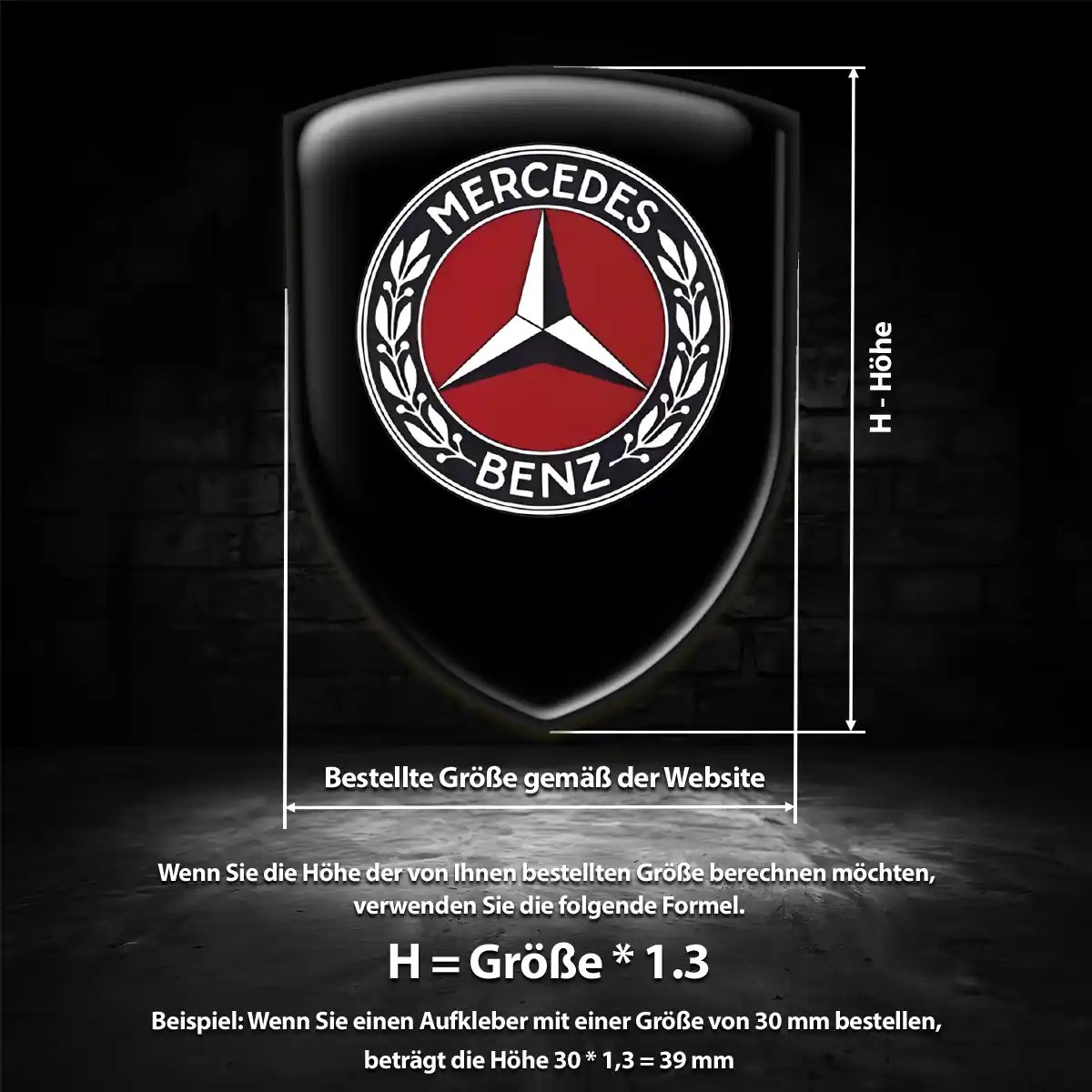 Mercedes Wappen Aufkleber Emblem Limitierte Auflage