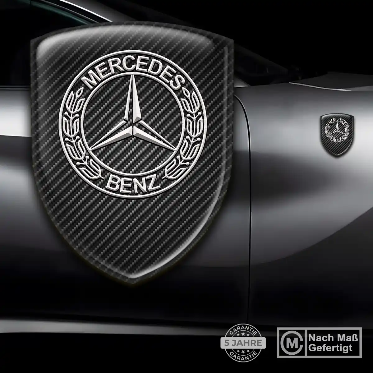 Mercedes Wappen Aufkleber Emblem Premium-Edition