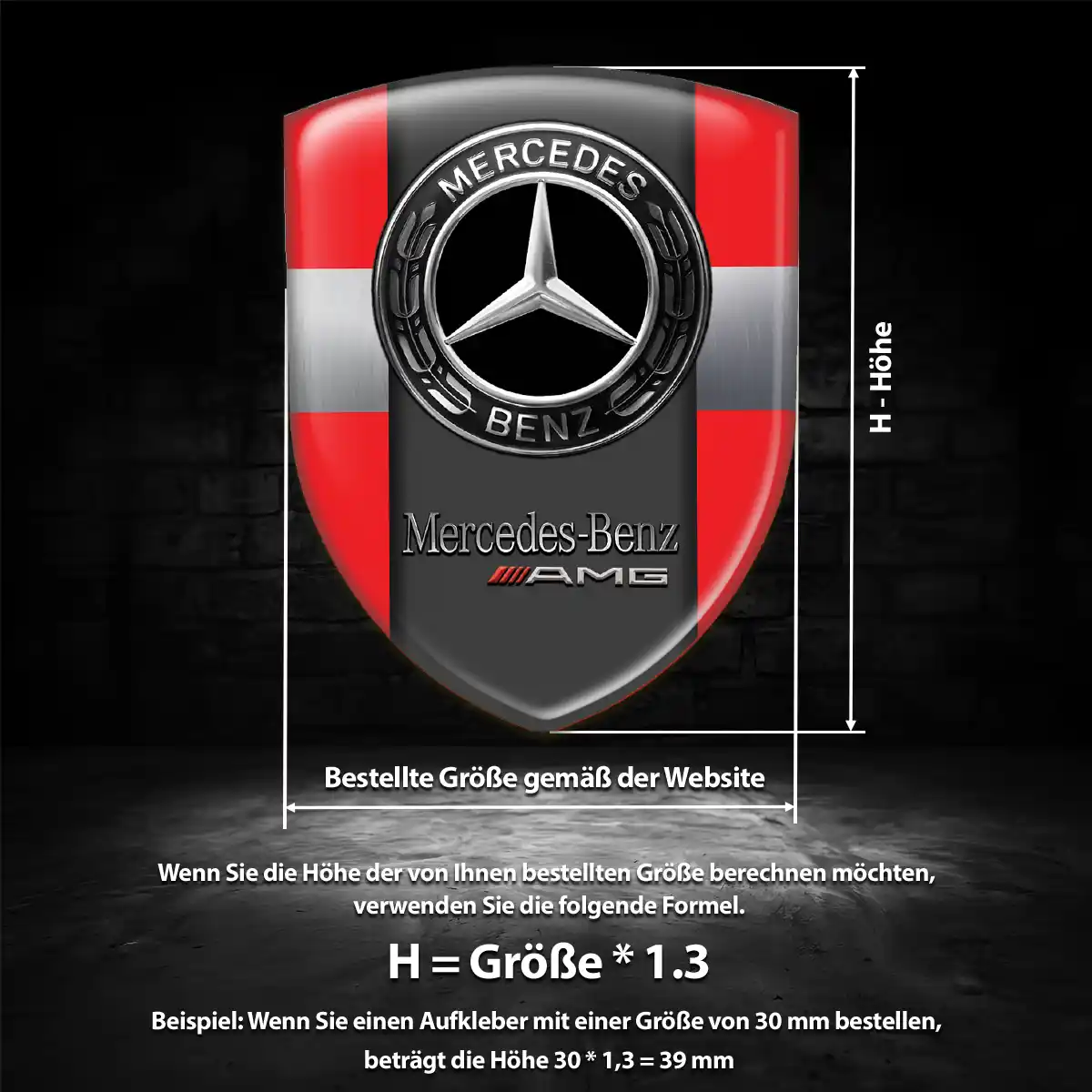 Mercedes Wappen Aufkleber Emblem Stilvolles Design
