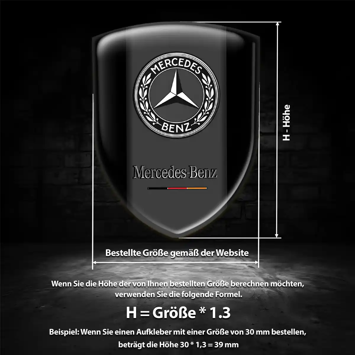 Mercedes Wappen Aufkleber Limitierte Auflage