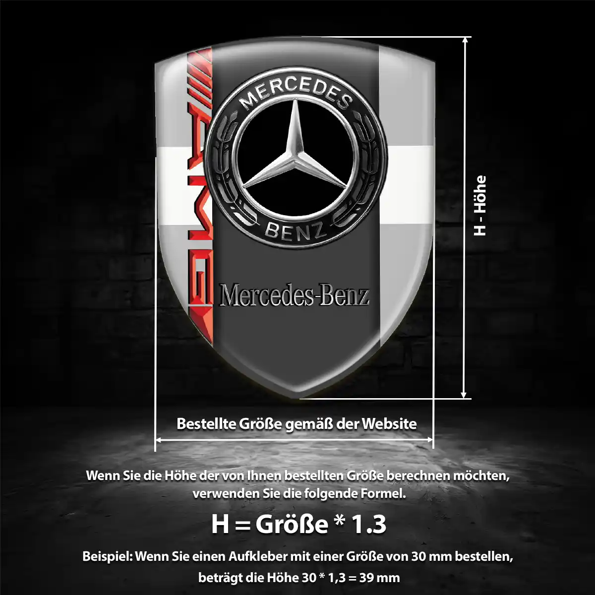 Mercedes Wappen Aufkleber Premiumqualität