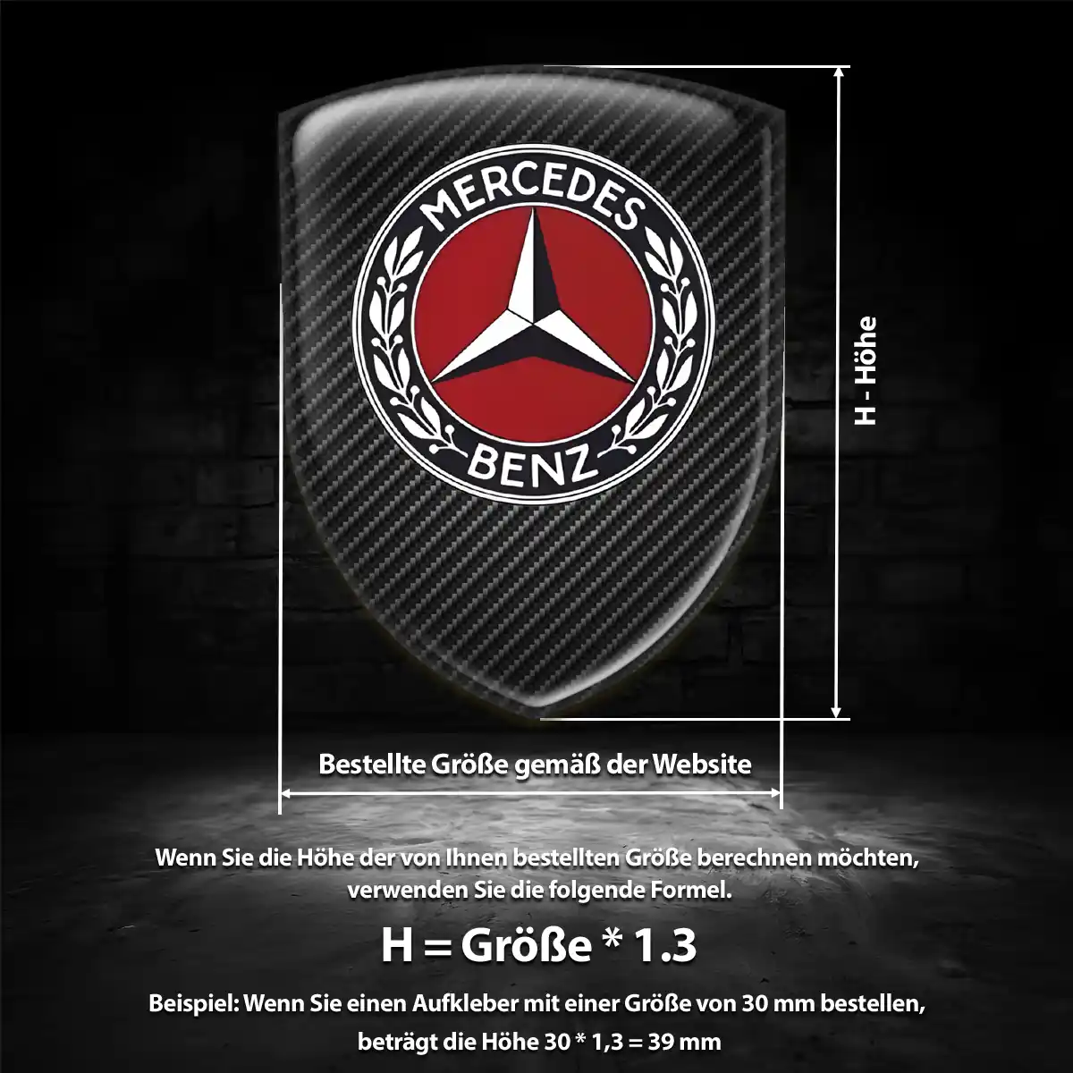 Mercedes Wappen Aufkleber Stilvolles Design