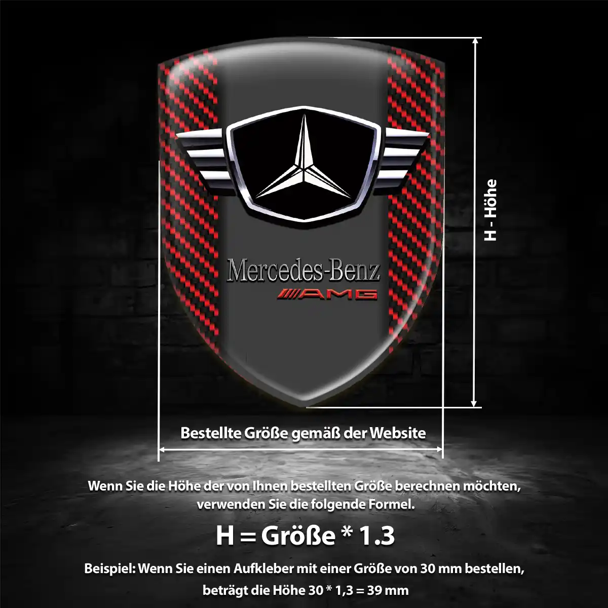Mercedes Wappen Emblem Aufkleber Auto Hohe Qualität