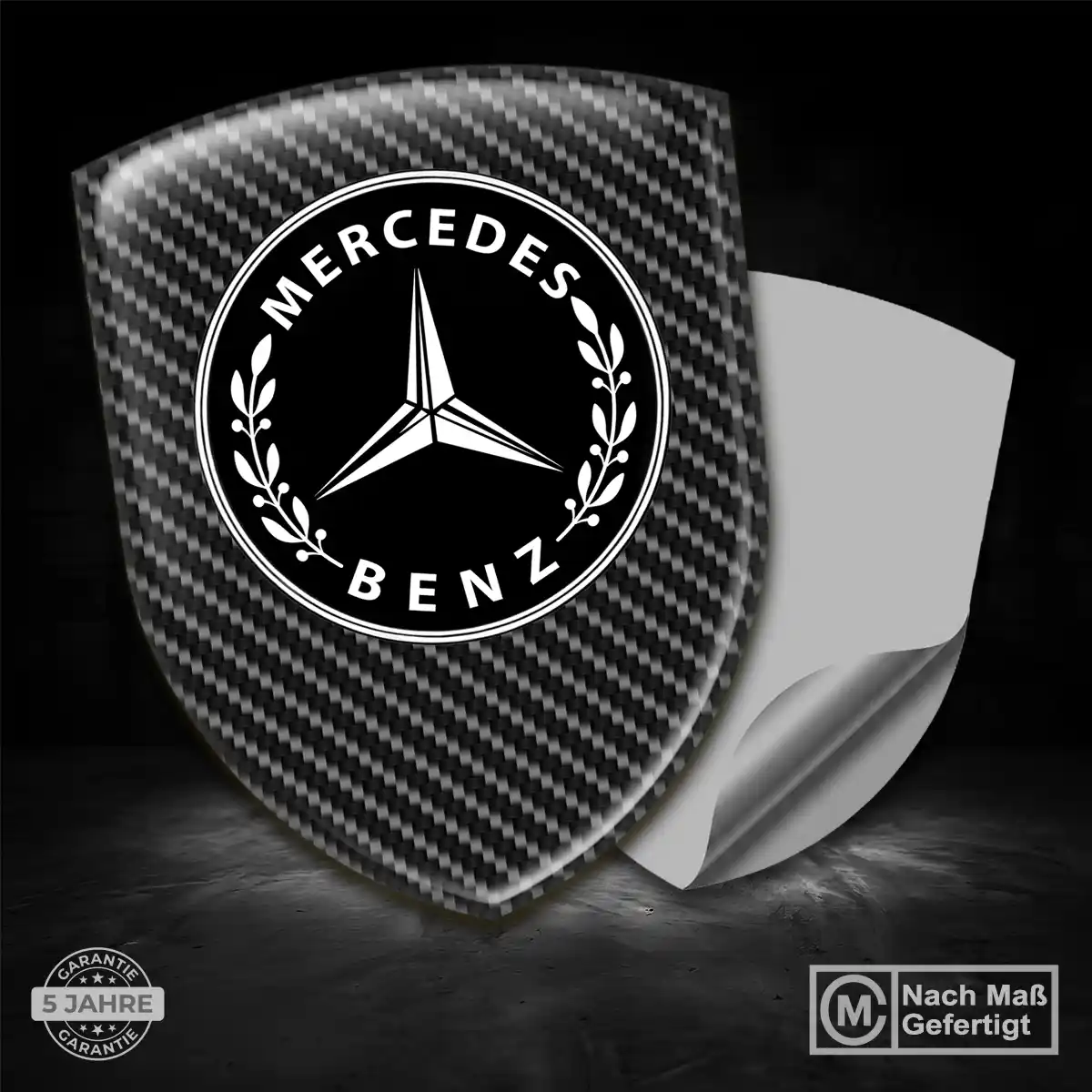 Mercedes Wappen Emblem Aufkleber Auto Premium-Edition