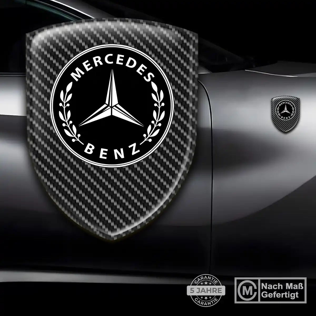 Mercedes Wappen Emblem Aufkleber Auto Premium-Edition