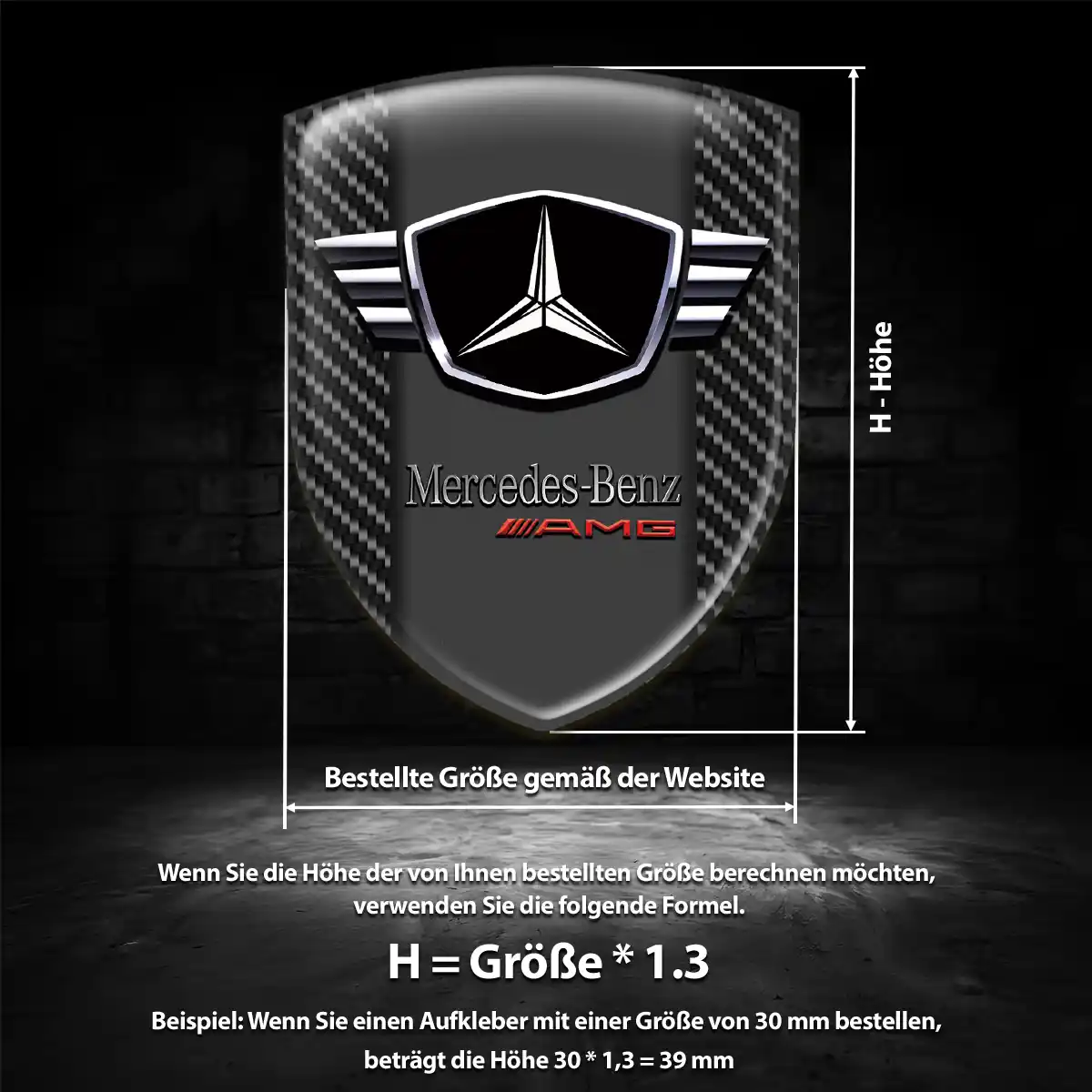 Mercedes Wappen Emblem Aufkleber Auto Stilvolles Design