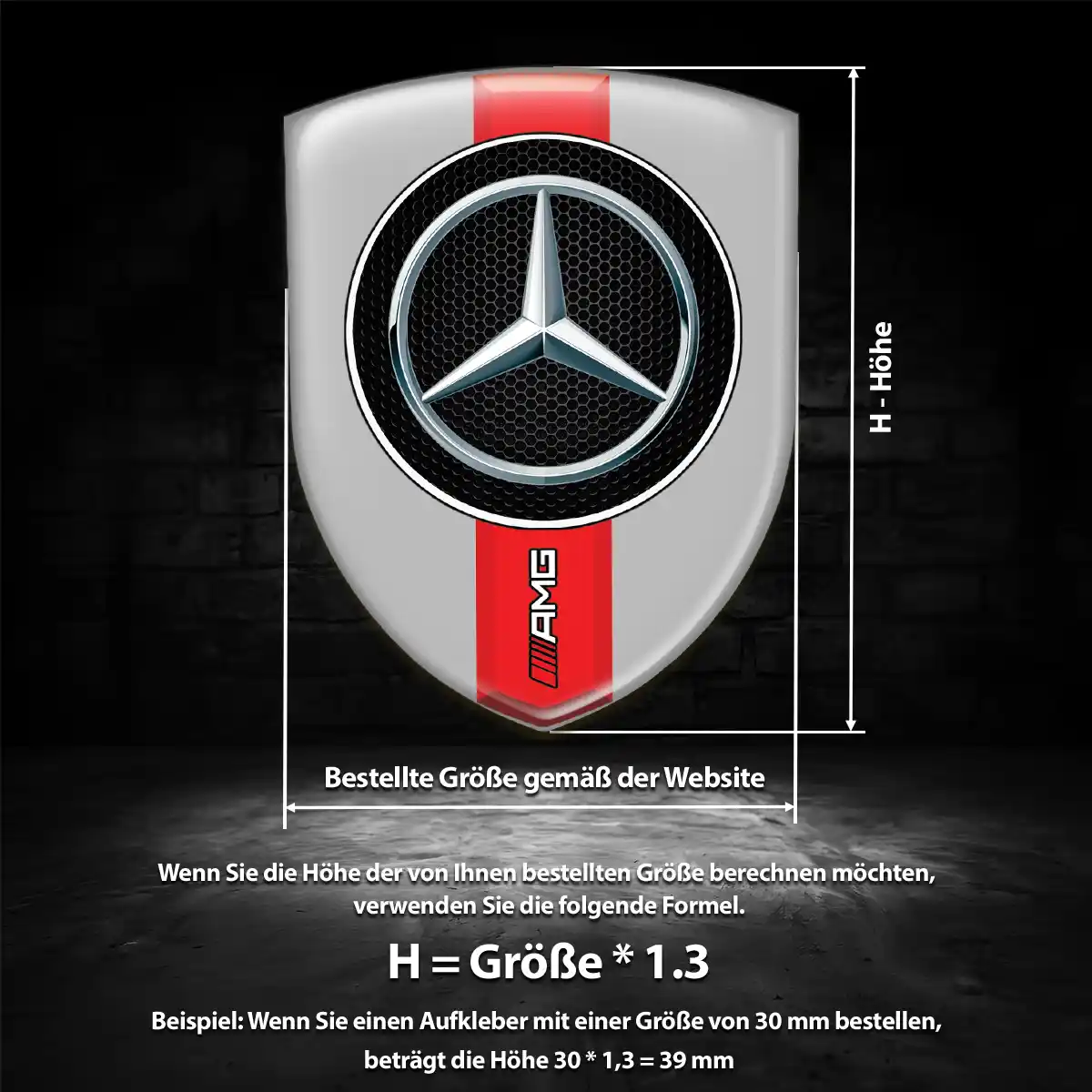 Mercedes Wappen Emblem Aufkleber Hohe Qualität
