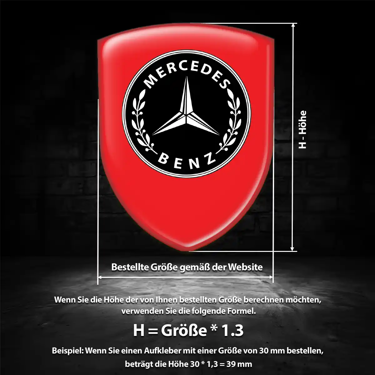 Mercedes Wappen Emblem Aufkleber Limitierte Auflage