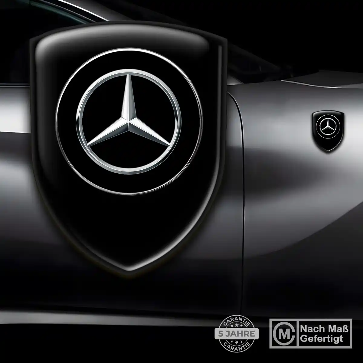 Mercedes Wappen Emblem Aufkleber Premium-Edition