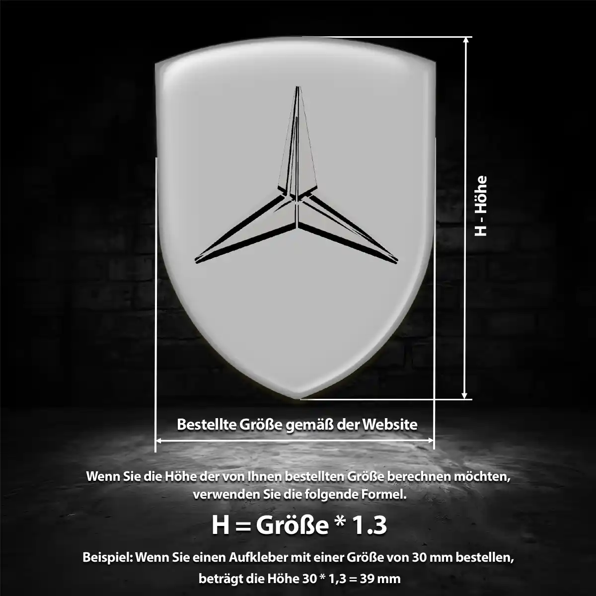 Mercedes Wappen Emblem Aufkleber Stilvolles Design