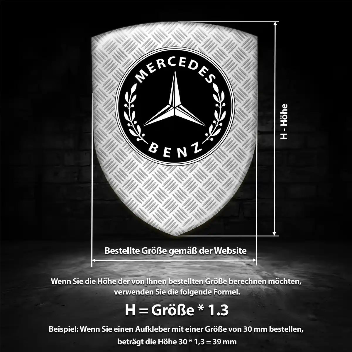 Mercedes Wappen Emblem Auto Premium-Edition