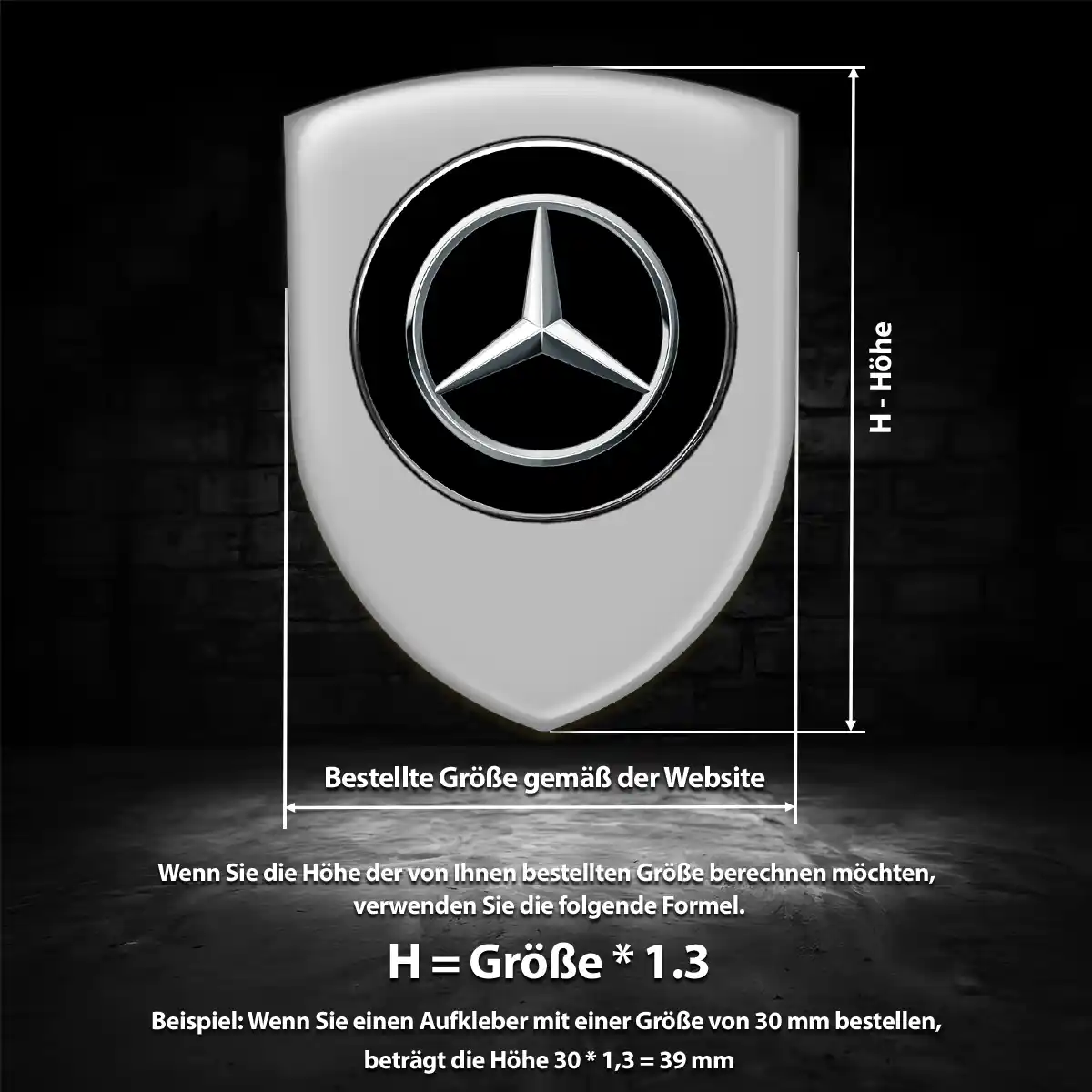 Mercedes Wappen Emblem Auto Premiumqualität