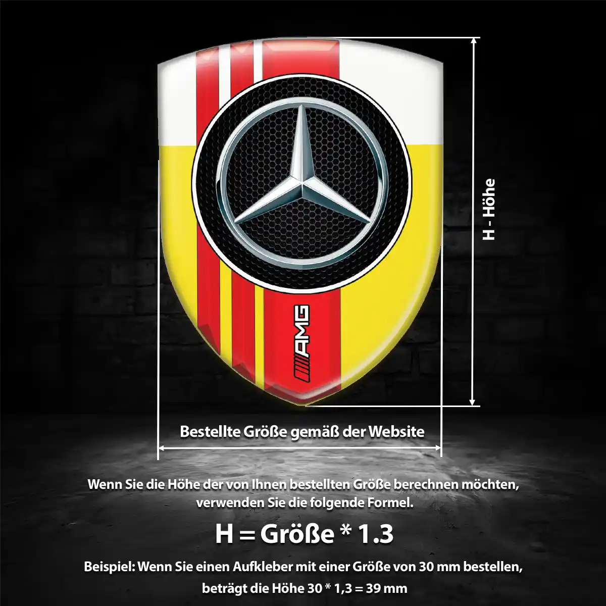 Mercedes Wappen Emblem Hohe Qualität
