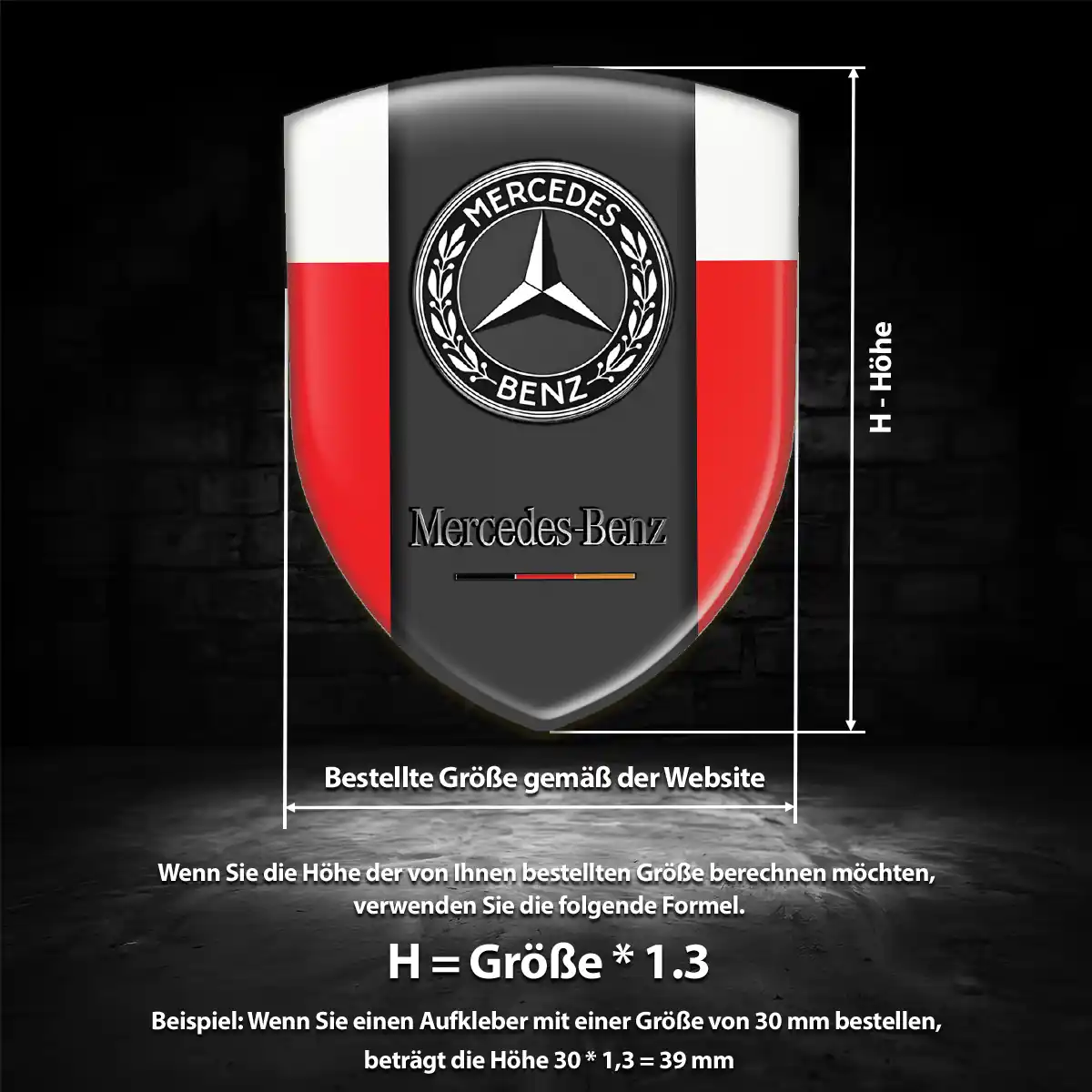 Mercedes Wappen Emblem Premium-Edition