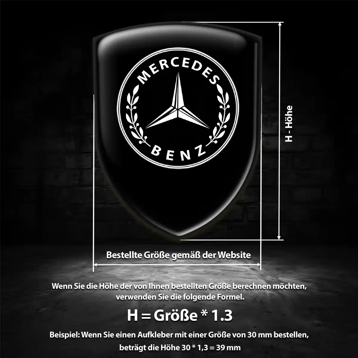 Mercedes Wappen Emblem Premiumqualität