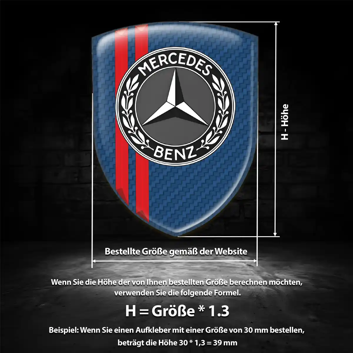 Mercedes Wappen Emblem Stilvolles Design