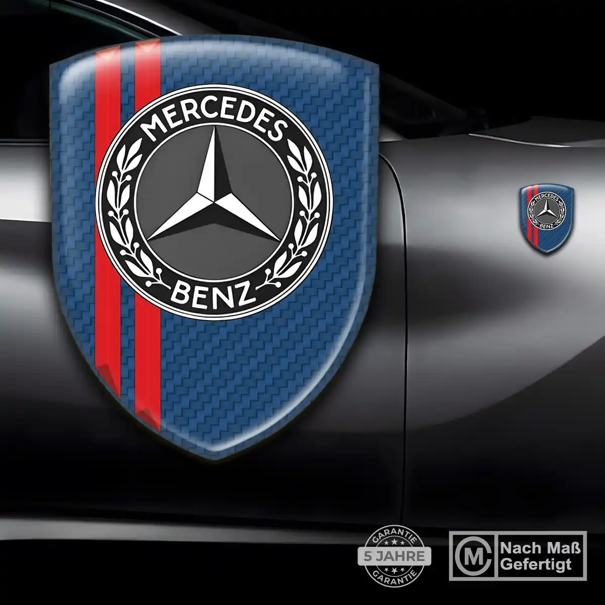 Mercedes Wappen Emblem Stilvolles Design