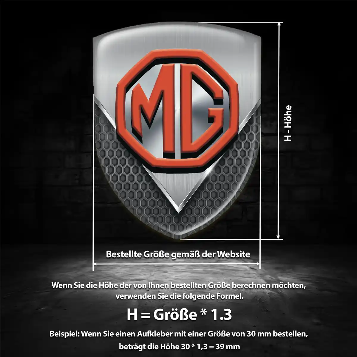 MG 3D Gel Aufkleber Auto Hohe Qualität