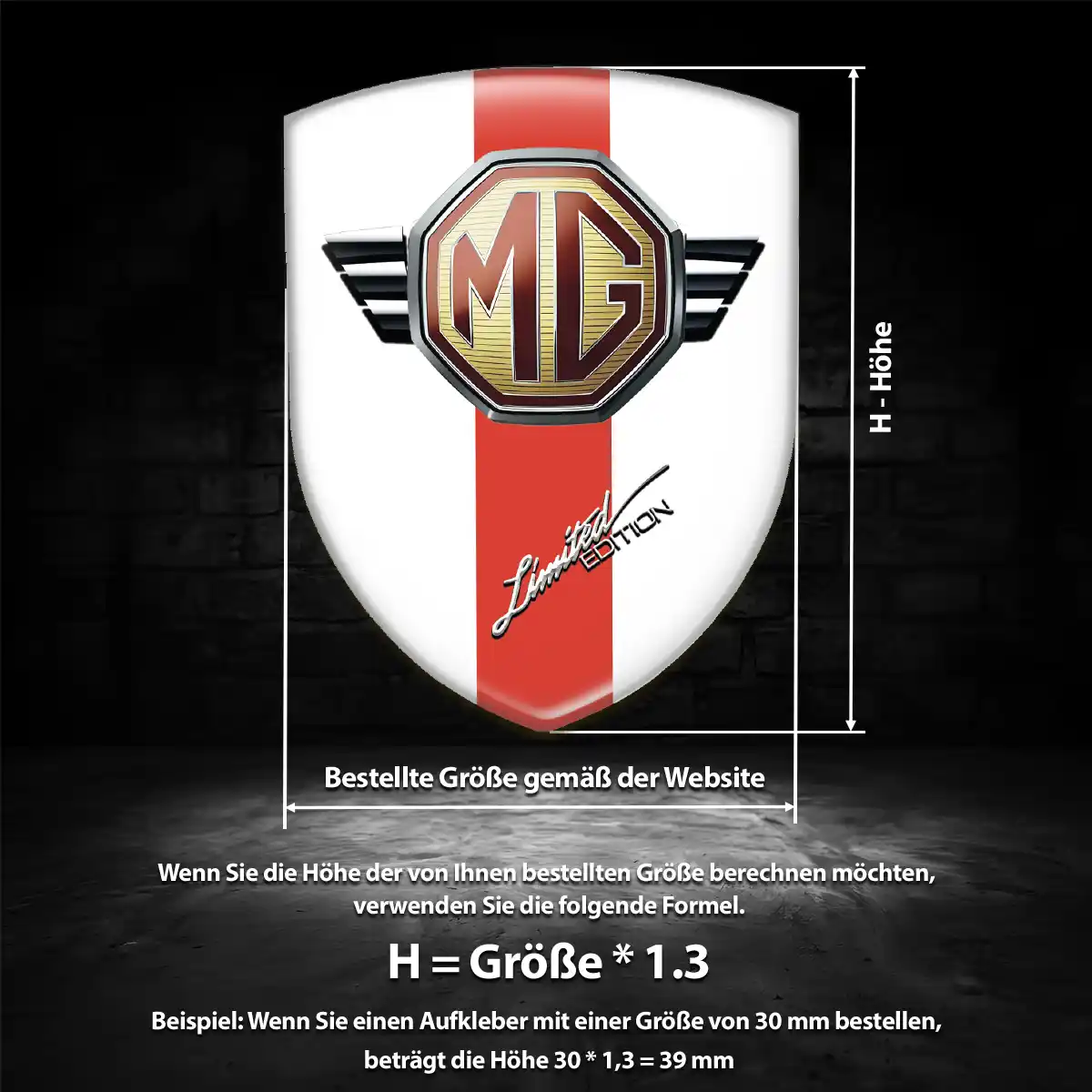 MG 3D Gel Aufkleber Auto Interieurdesign