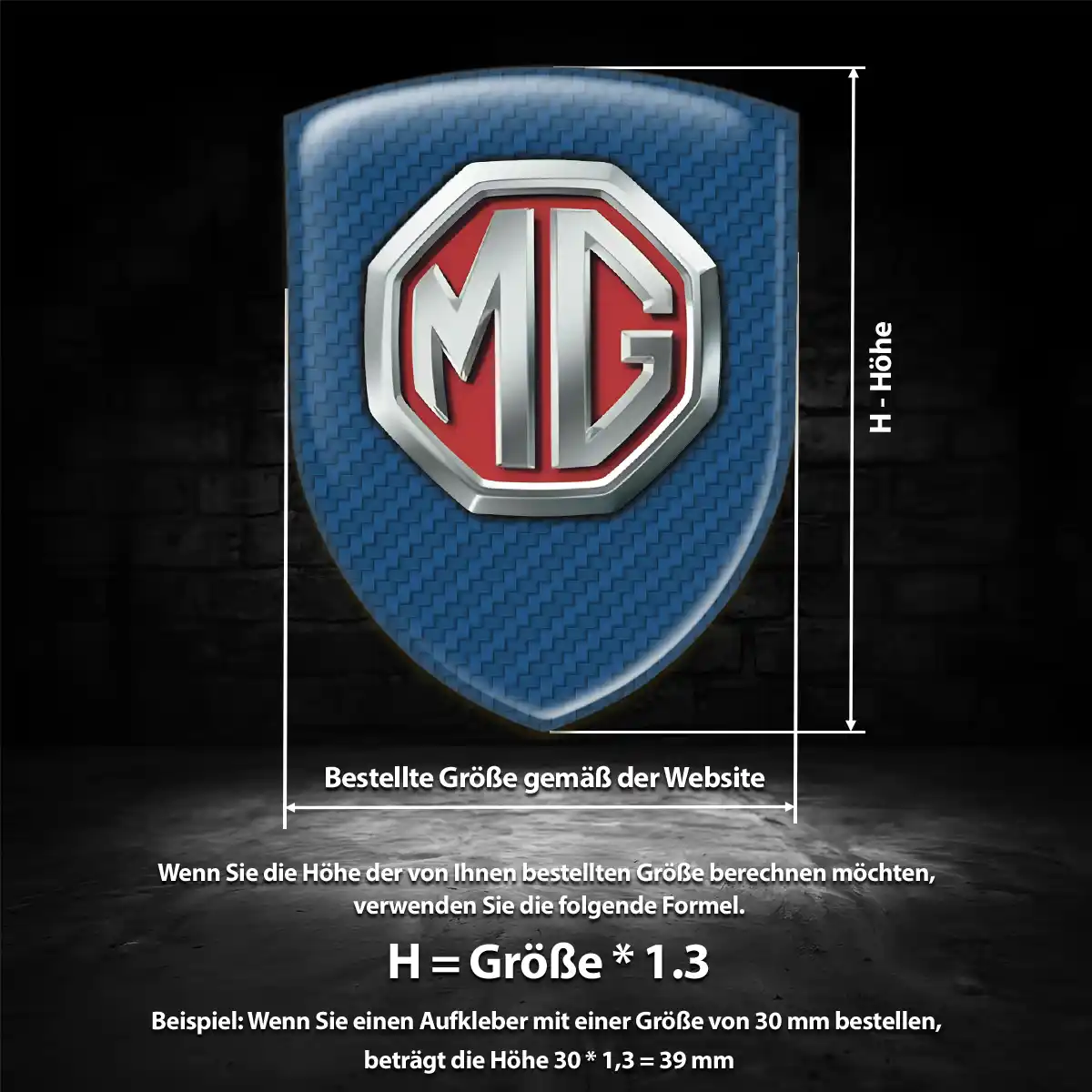 MG 3D Gel Aufkleber Auto Premium-Edition