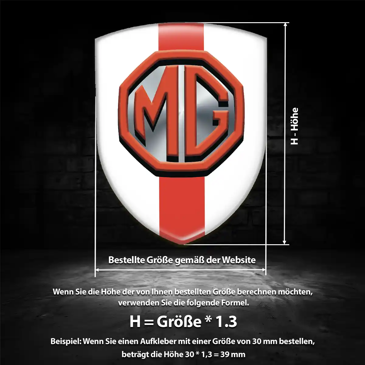MG 3D Gel Aufkleber Edles Design
