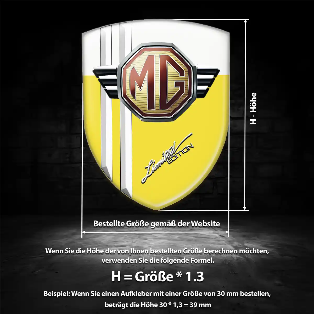 MG 3D Gel Aufkleber Elegantes Design