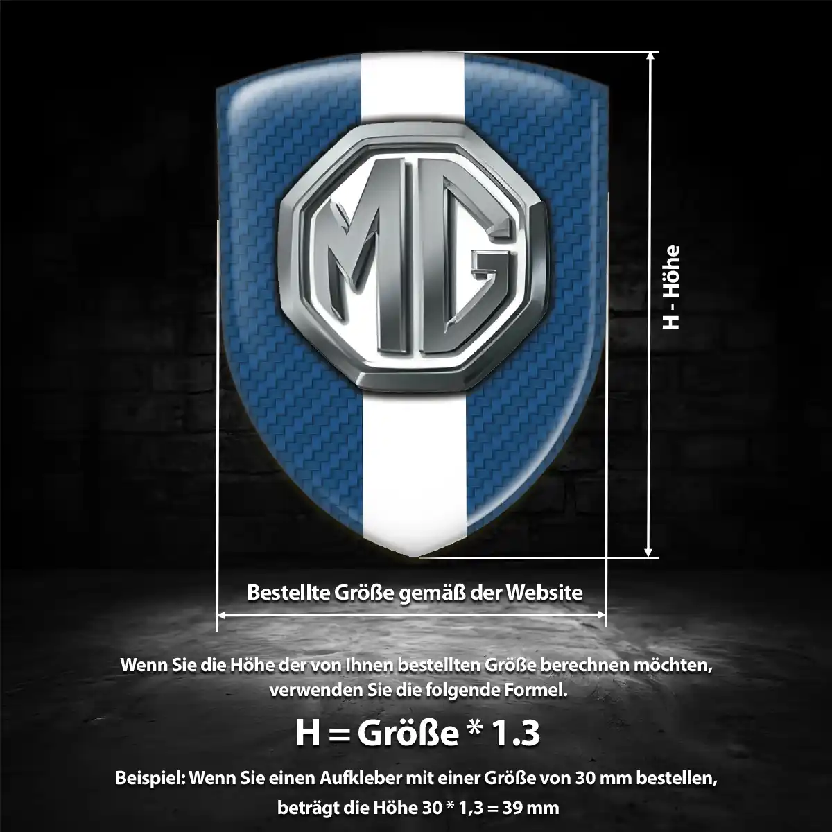 MG 3D Gel Aufkleber Emblem Auto Elegantes Design