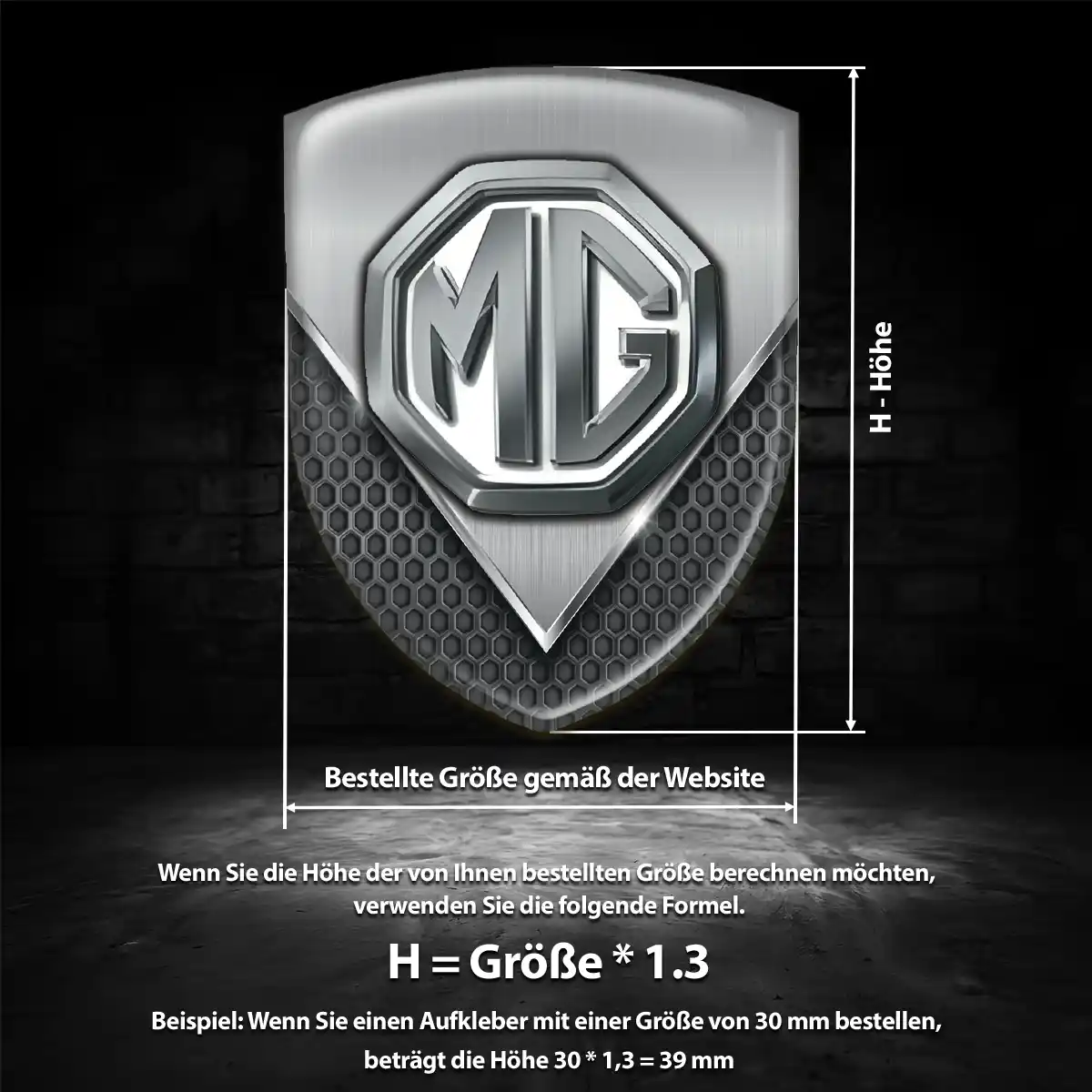 MG 3D Gel Aufkleber Emblem Auto Hohe Qualität