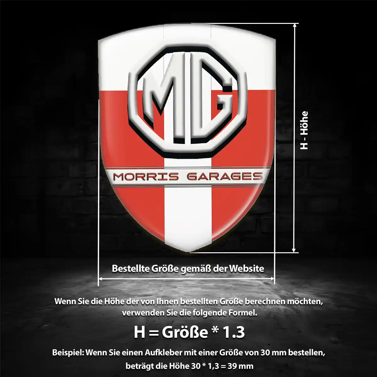 MG 3D Gel Aufkleber Emblem Auto Limitierte Auflage