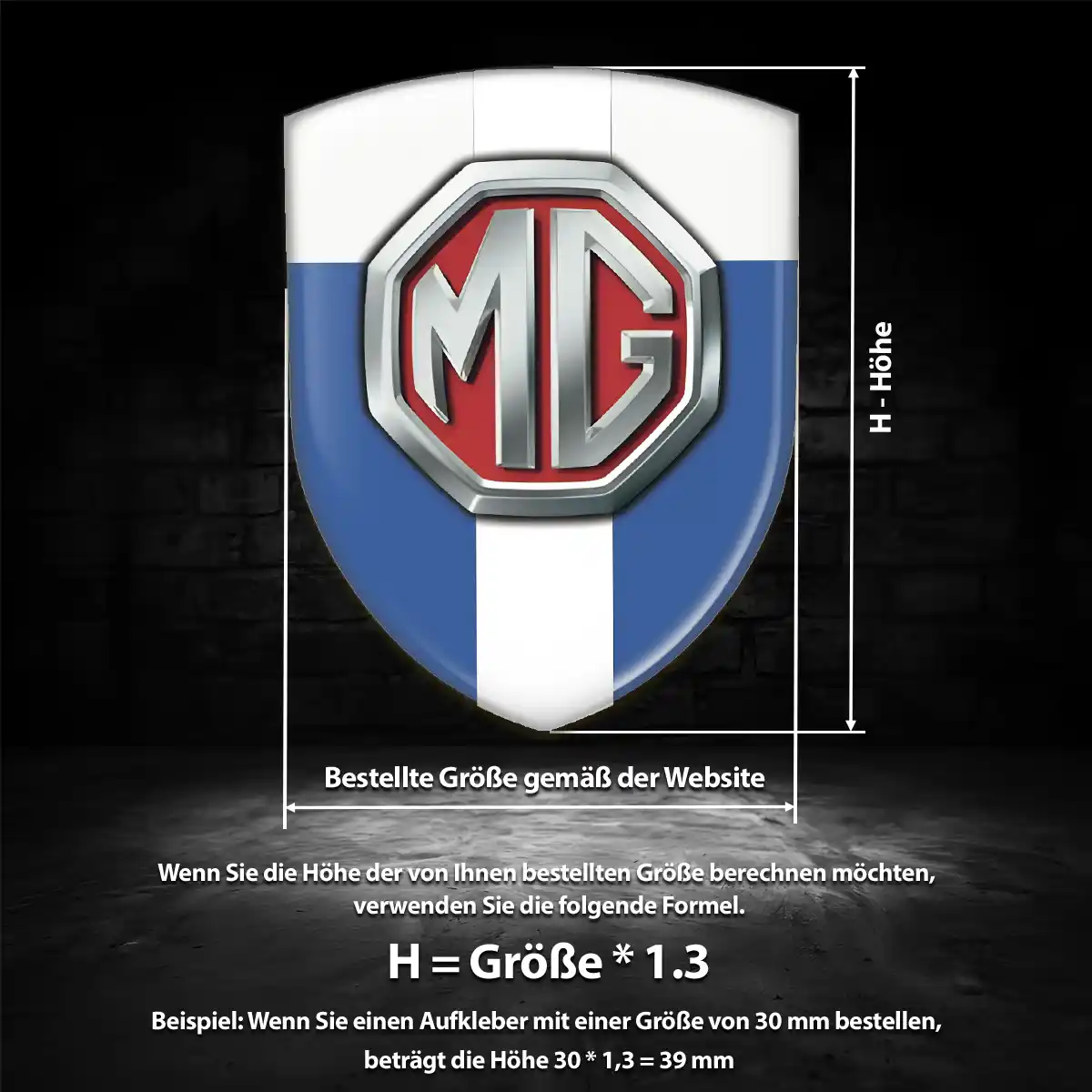 MG 3D Gel Aufkleber Emblem Auto Luxus-Edition