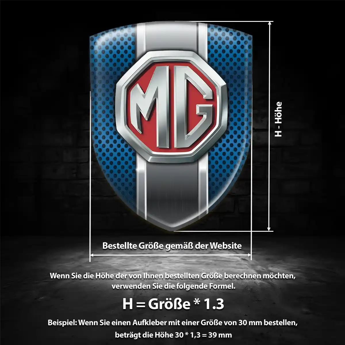 MG 3D Gel Aufkleber Emblem Auto Markenedition