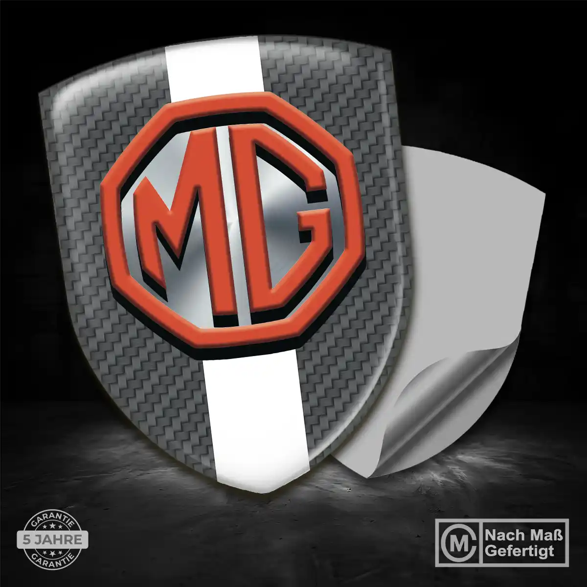 MG 3D Gel Aufkleber Emblem Elegantes Design