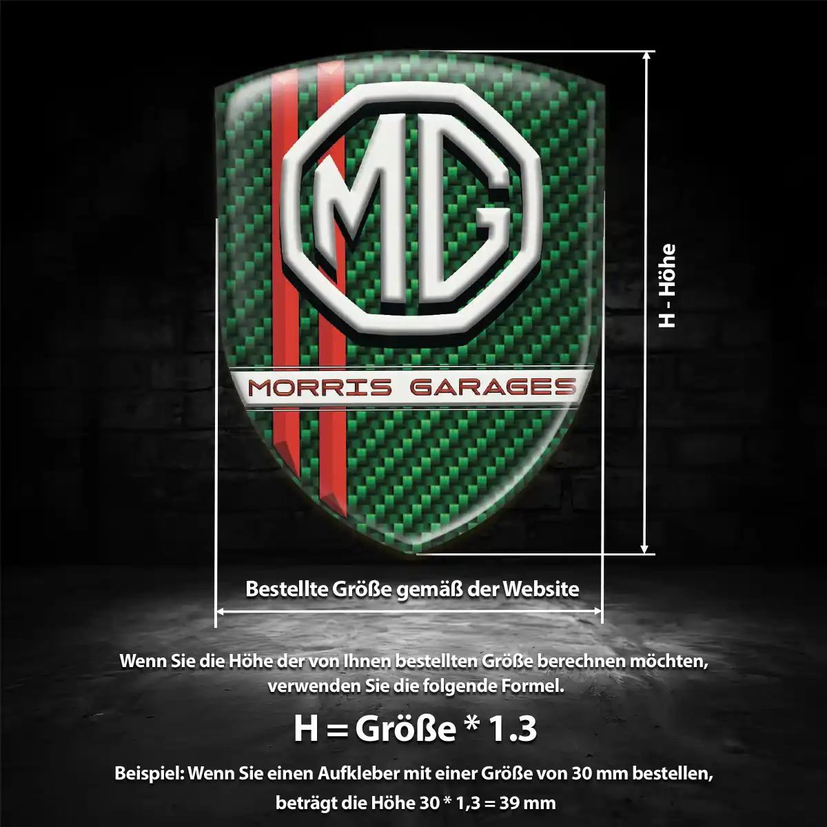MG 3D Gel Aufkleber Emblem Exterieurdesign