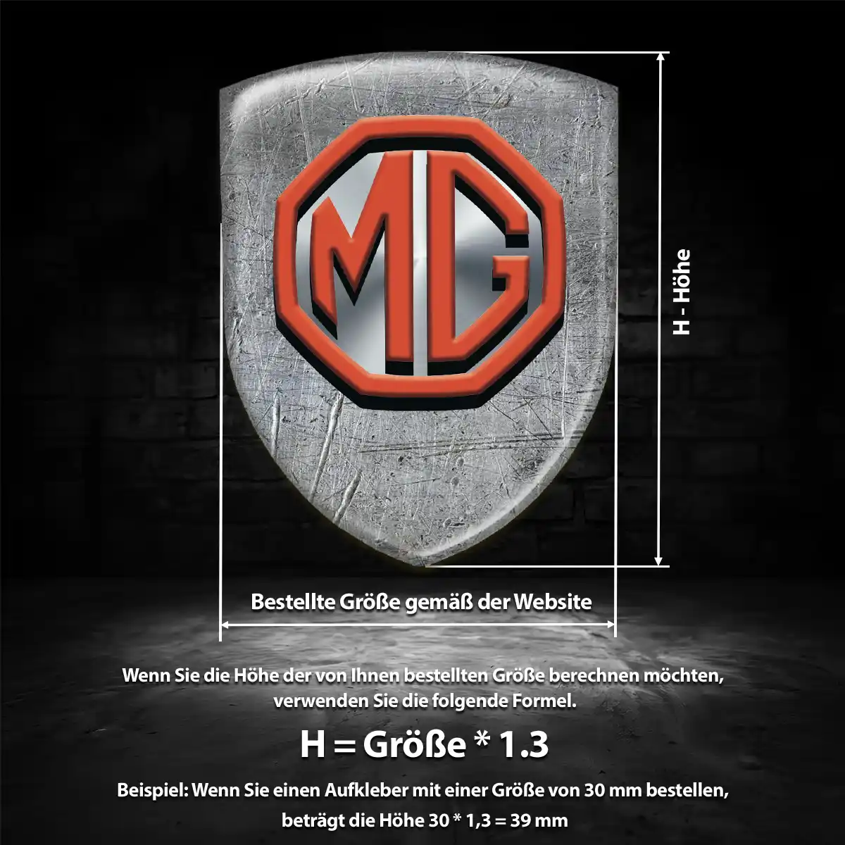 MG 3D Gel Aufkleber Emblem Markenedition