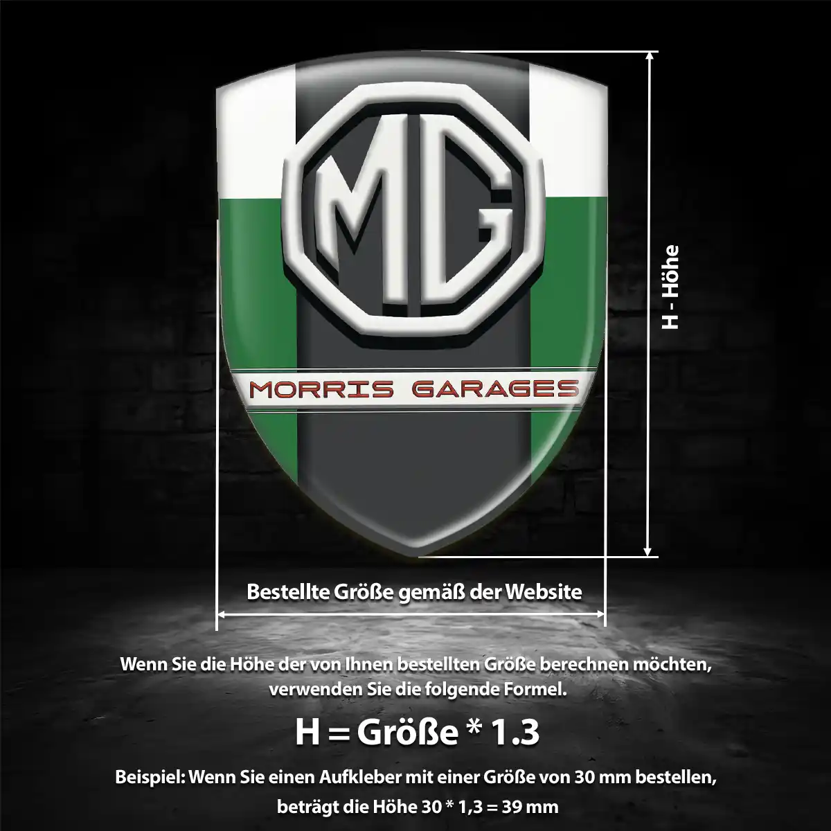 MG 3D Gel Aufkleber Embleme Ausdrucksstarkes Design