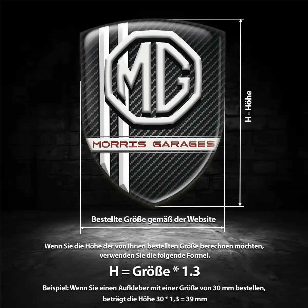 MG 3D Gel Aufkleber Embleme Auto Edles Design