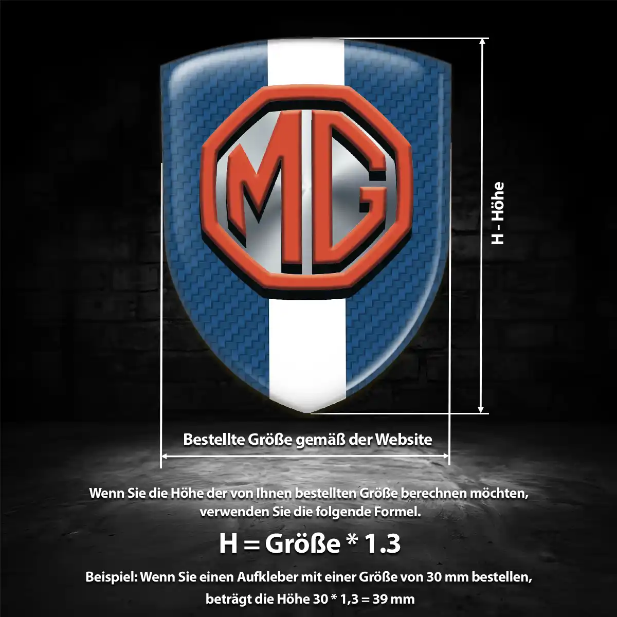 MG 3D Gel Aufkleber Embleme Auto Elegantes Design
