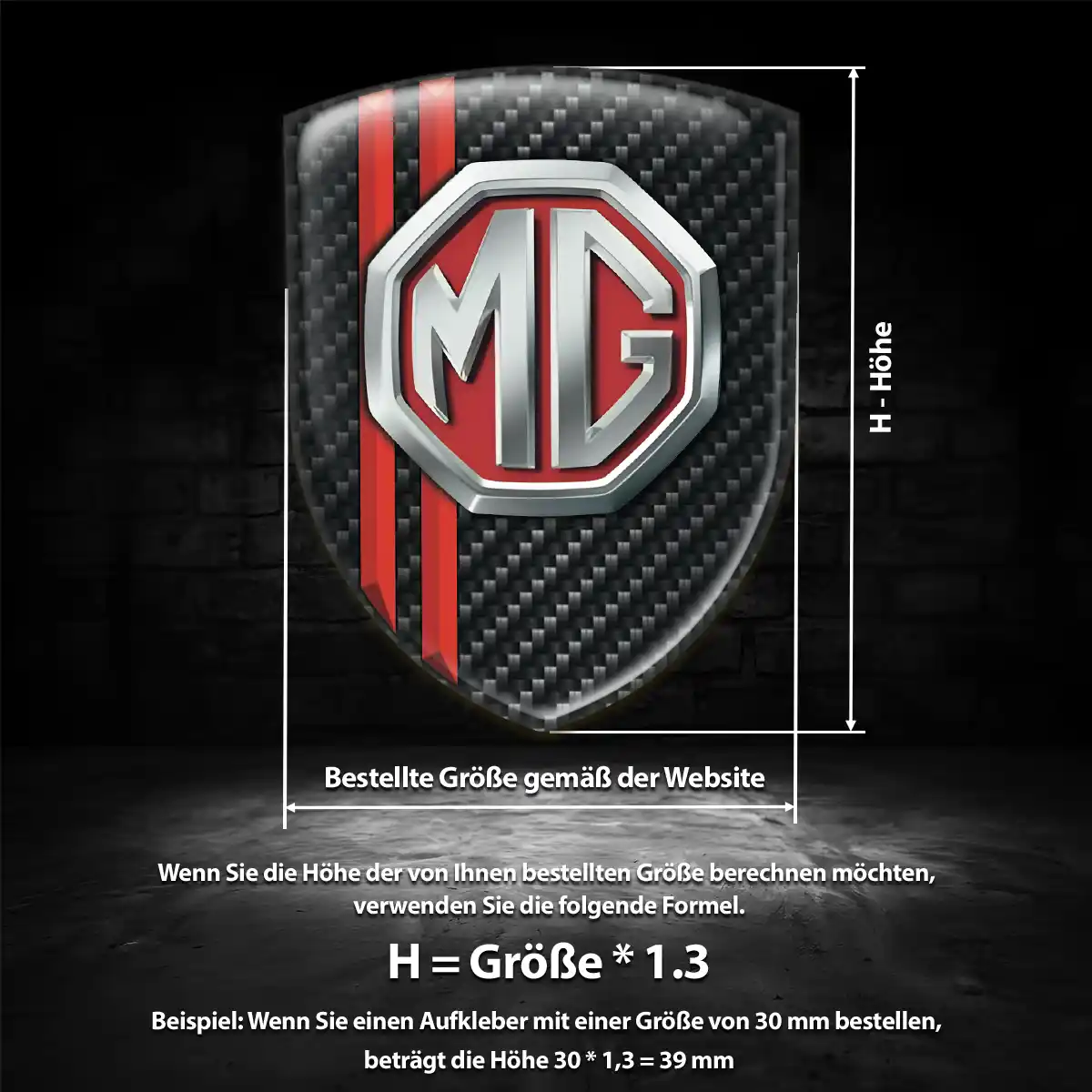 MG 3D Gel Aufkleber Embleme Auto Exterieurdesign