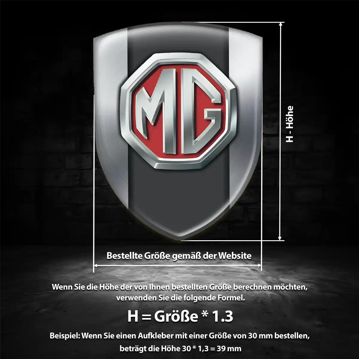 MG 3D Gel Aufkleber Embleme Auto Hochwertiges Harz
