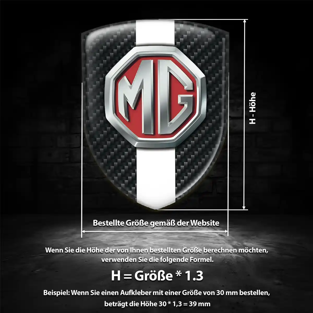 MG 3D Gel Aufkleber Embleme Auto Limitierte Auflage