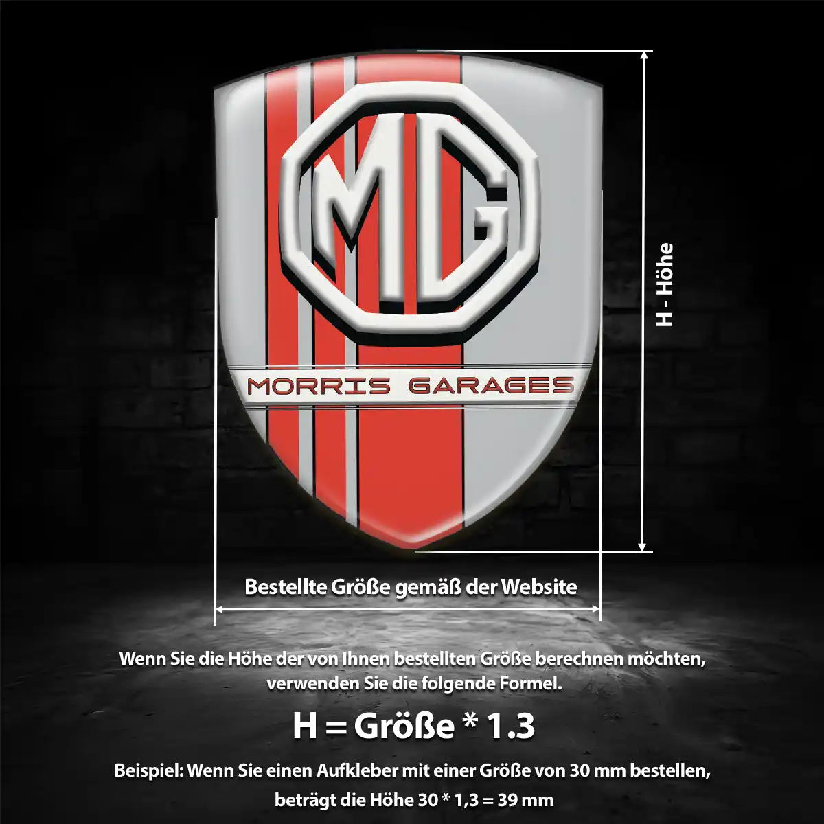 MG 3D Gel Aufkleber Embleme Auto Luxus-Edition