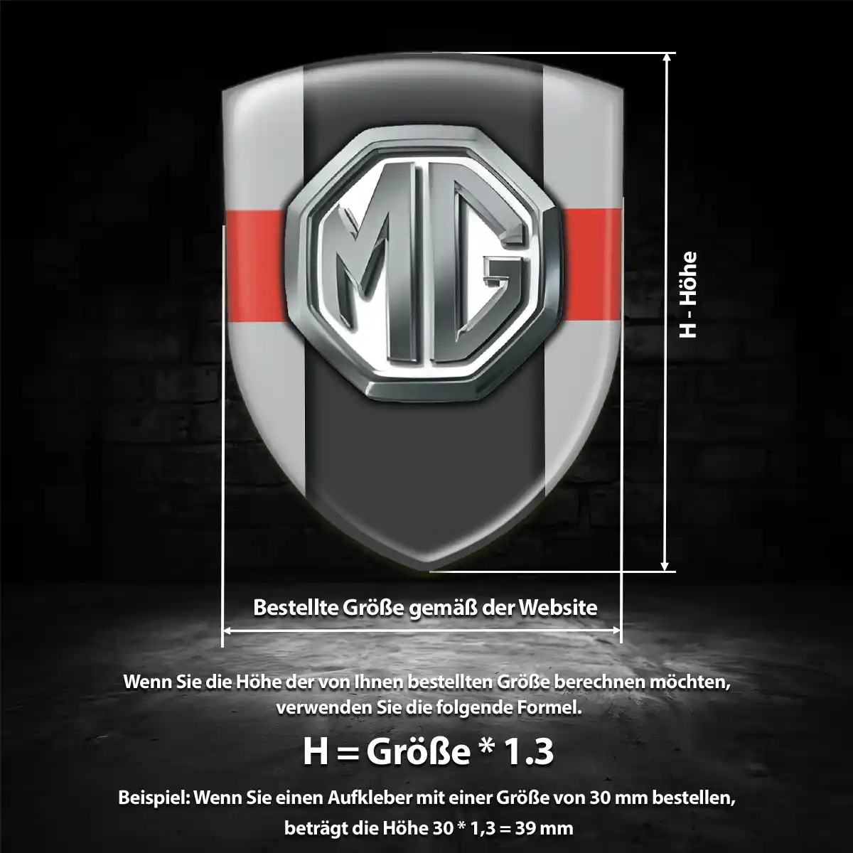 MG 3D Gel Aufkleber Embleme Auto Markenedition