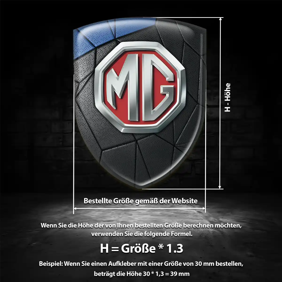 MG 3D Gel Aufkleber Embleme Auto Modernes Design