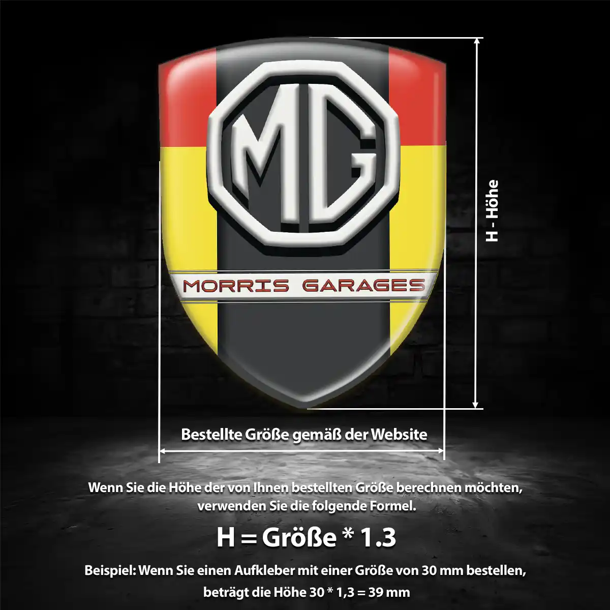MG 3D Gel Aufkleber Embleme Auto Premium-Edition