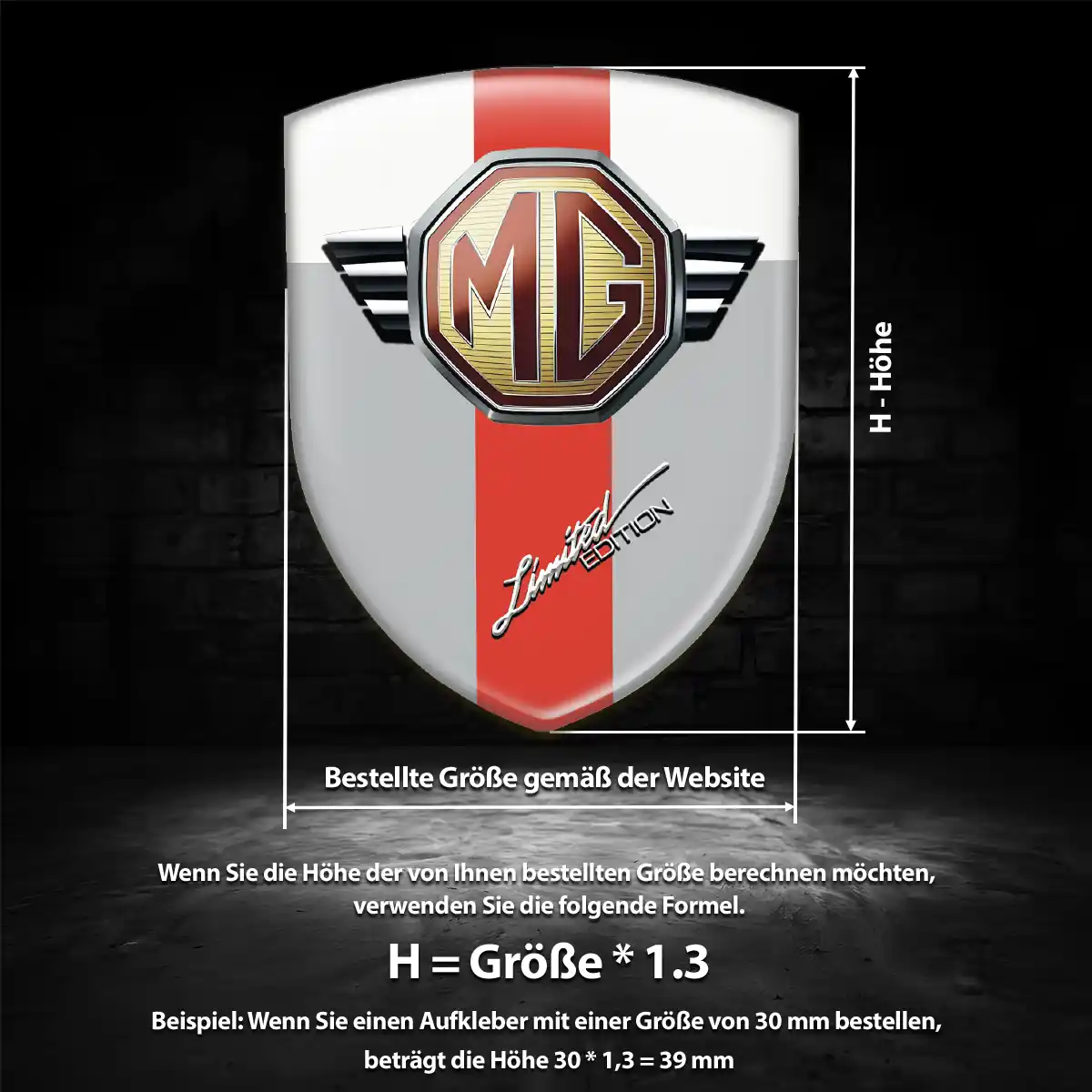MG 3D Gel Aufkleber Embleme Auto Premiumqualität
