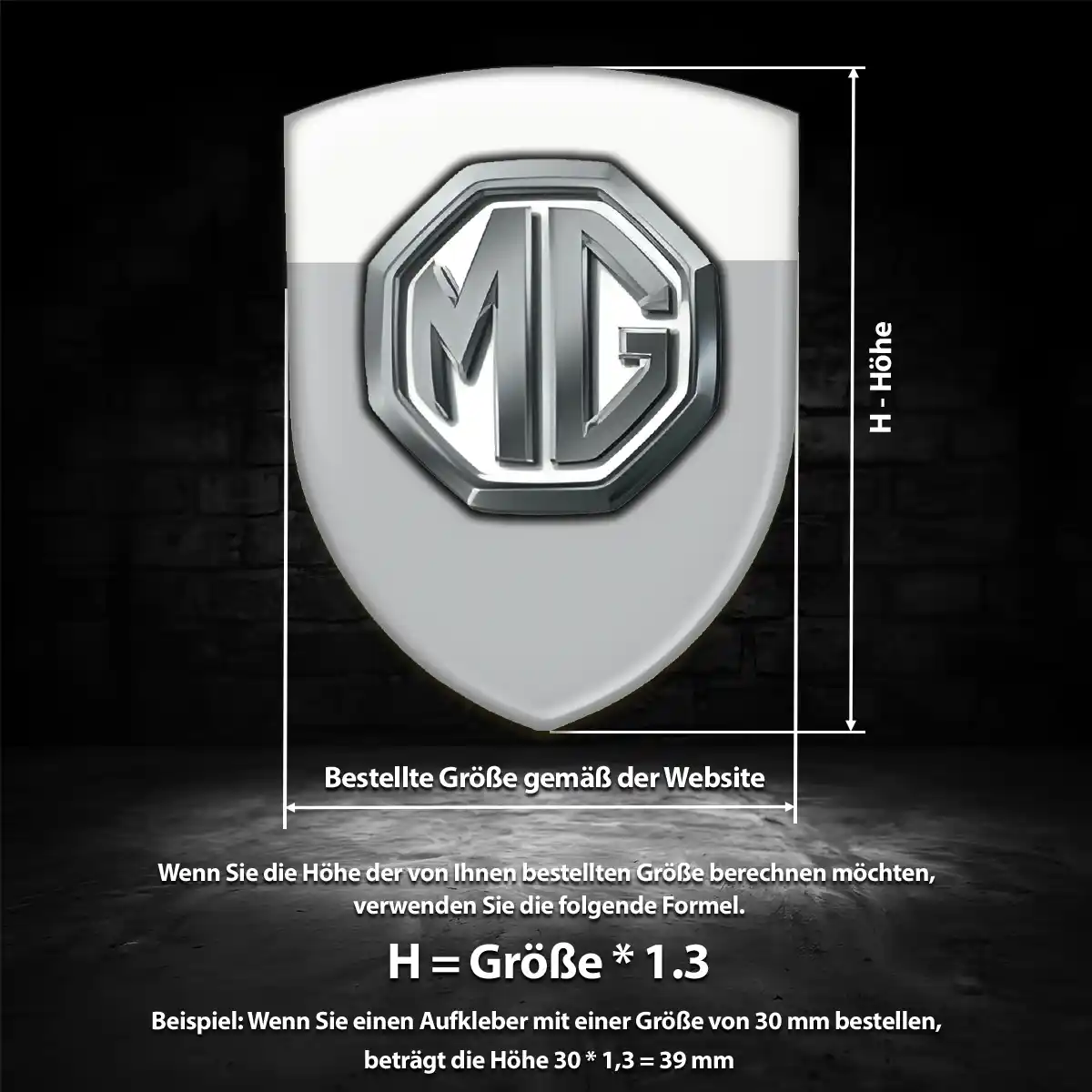 MG 3D Gel Aufkleber Embleme Auto Stilvolles Design