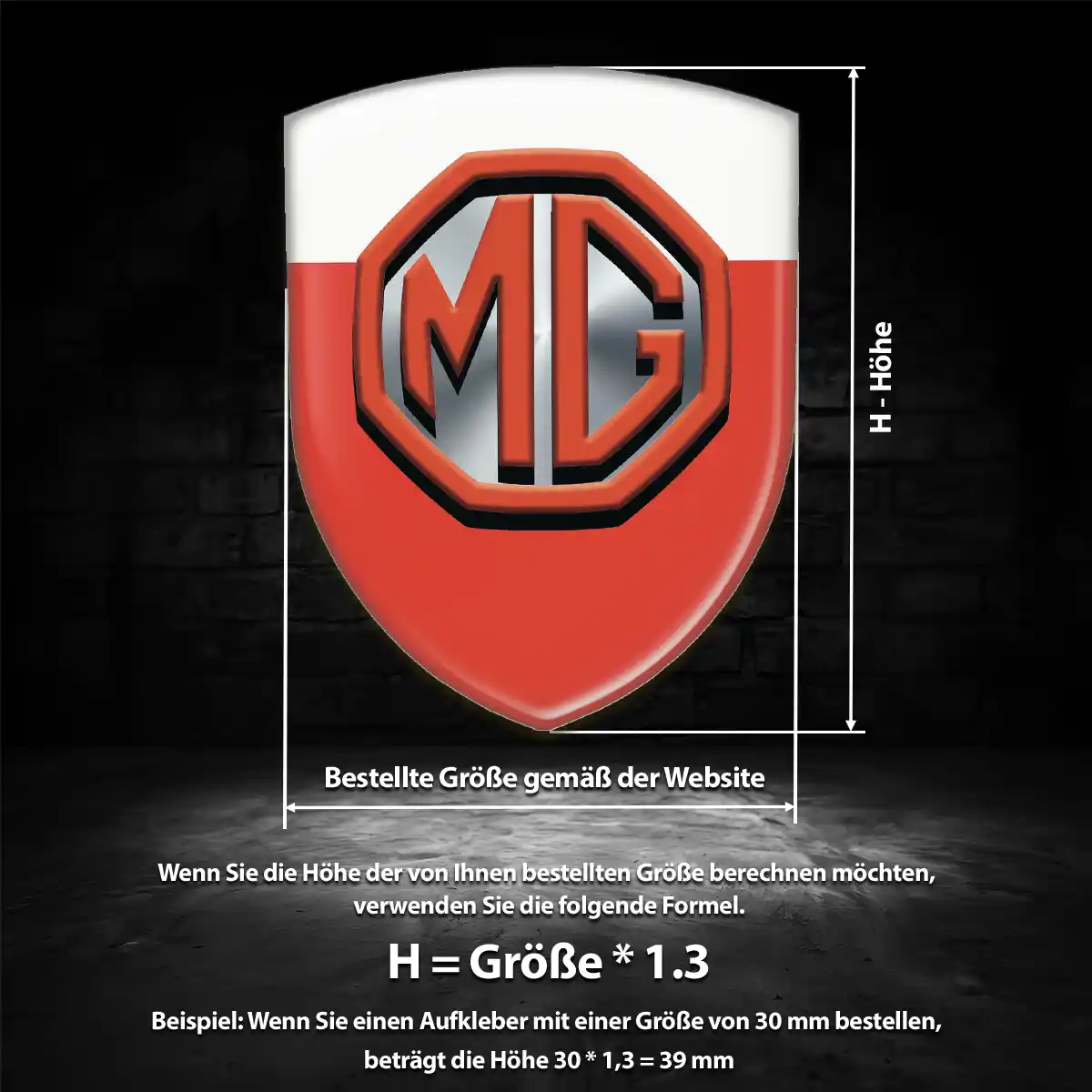 MG 3D Gel Aufkleber Embleme Auto Tuningfahrzeug