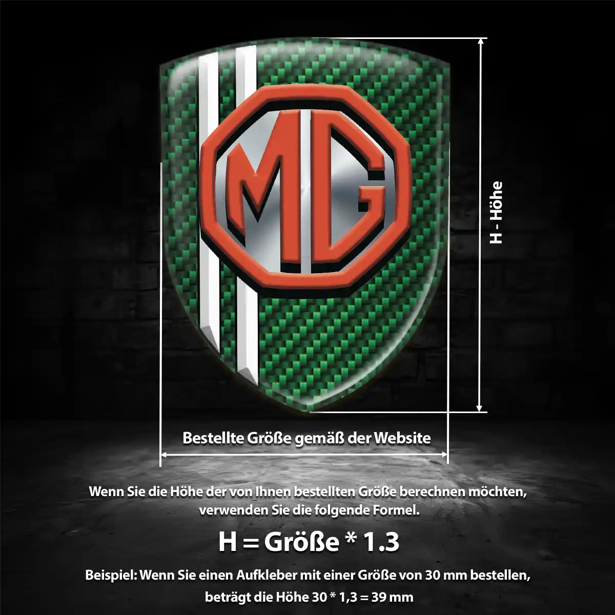 MG 3D Gel Aufkleber Embleme Exterieurdesign