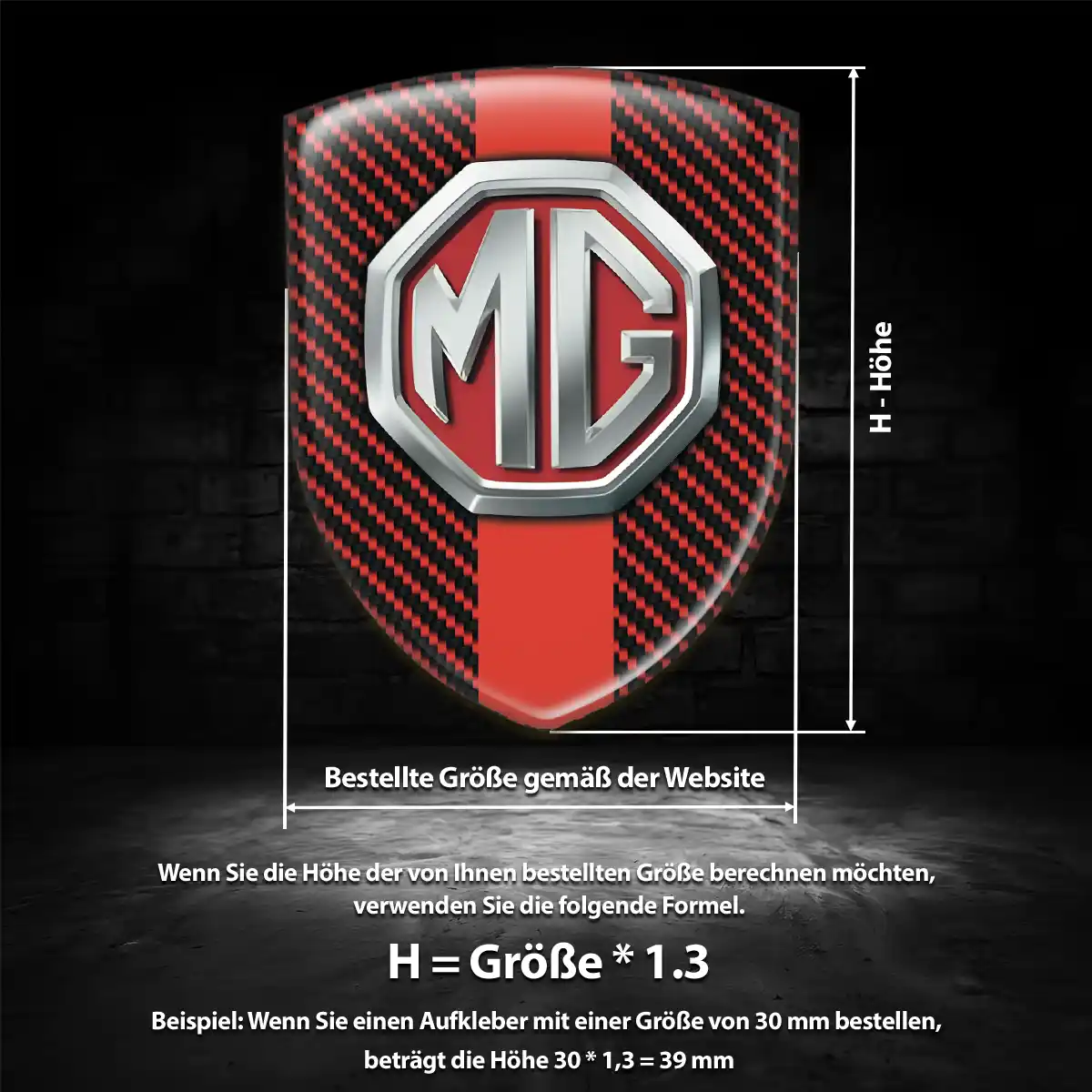 MG 3D Gel Aufkleber Embleme Luxus-Edition