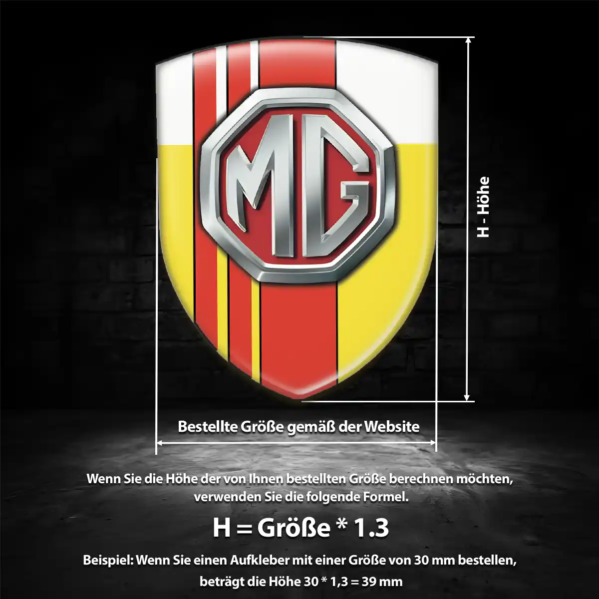 MG 3D Gel Aufkleber Embleme Modernes Design